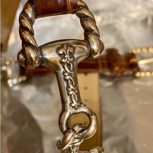 NWOT Brown Aligator Leather BRIGHTON With Gold Tone Carved Belt Connections main image 10